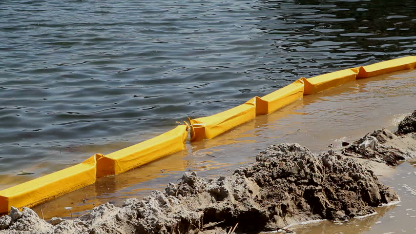 Turbidity curtain used at this construction site along the inter-coastal waterway to trap silt and sediment and keep it from polluting the water during excavations.