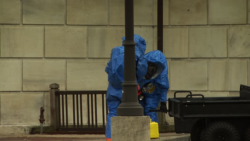 PROVIDENCE, RHODE ISLAND - SEPTEMBER 16, 2010: Hazmat emergency response drill