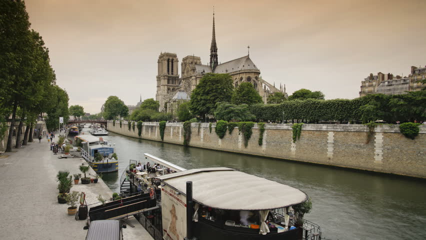 PARIS, FRANCE - CIRCA MAY 2011: Notre Dame Cathedral a famous Landmark in the center of Paris
