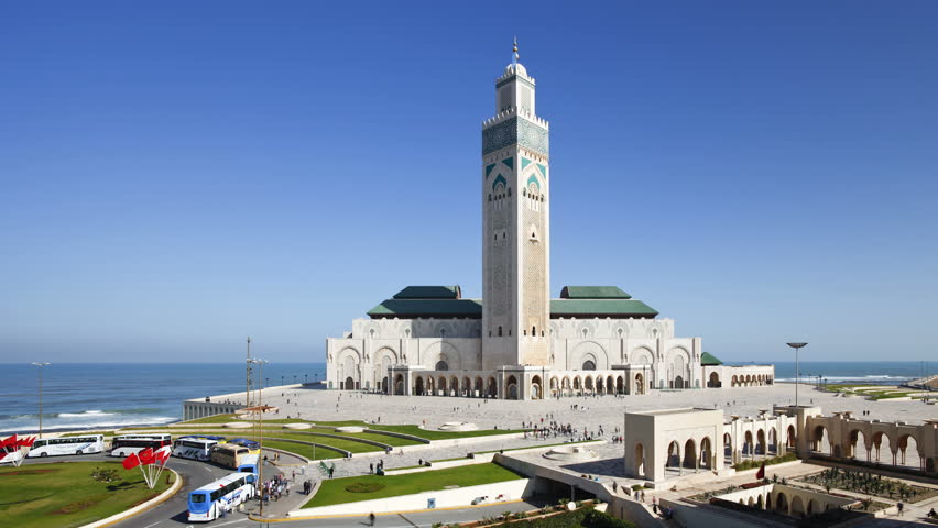 CASABLANCA, MOROCCO - CIRCA MAY 2011: Hassan II Mosque, the third largest mosque in the world, Casablanca, Morocco, North Africa.