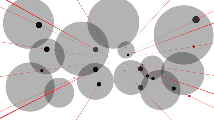 Visualization of messages passing along lines and being recieved by overlapping circles.