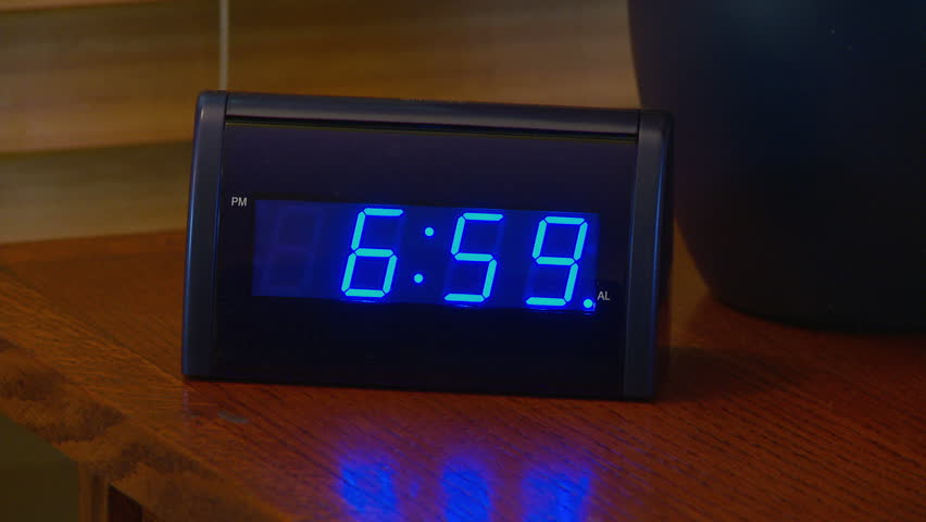 Alarm clock going off at 7 AM