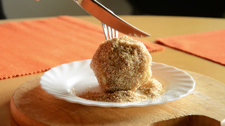 cut the apricot dumpling