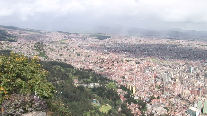 Panoramic view of Bogota in Colombia