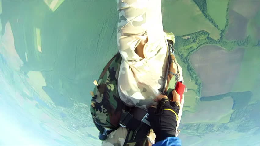 People skydive