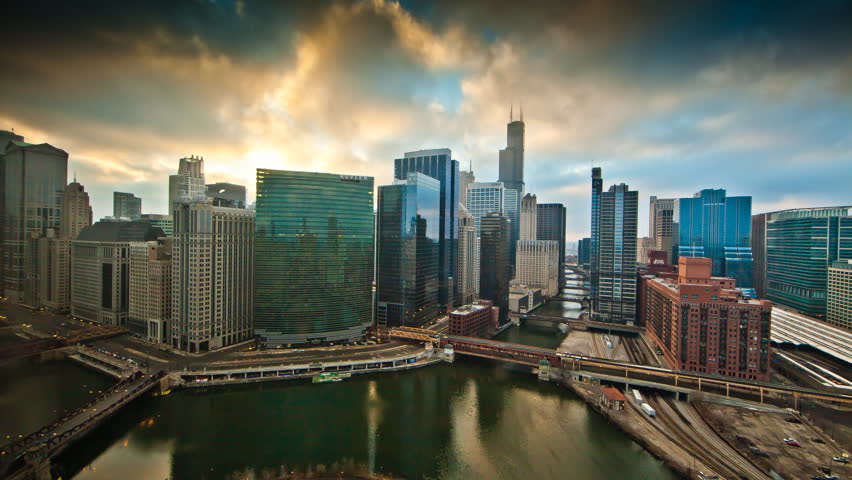 Chicago Skyline at Night