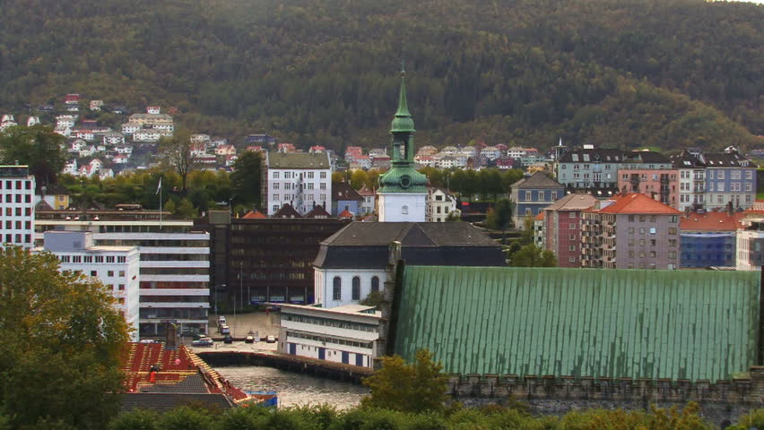 a view of Bergen, Norway