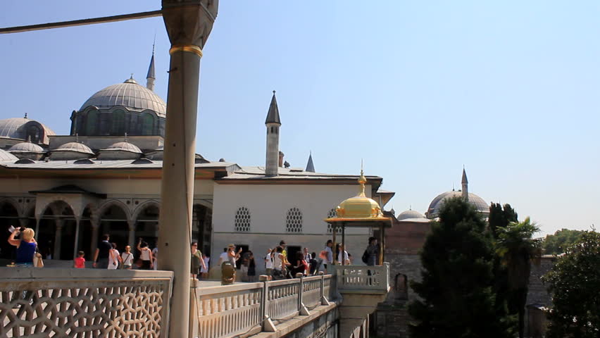ISTANBUL, TURKEY - 26 July 2012: The Topkapi Palace is a large palace in Istanbul, Turkey, built by the Ottoman Sultans and used as a residence for around 400 years. 26 July 2012 - ISTANBUL, TURKEY.