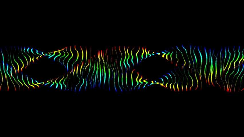 fantastic loop video animation with exploding particle strings
