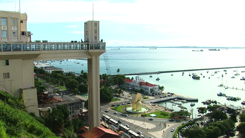 Lacerda Elevator in Salvador, Bahia, Brazil from a distance