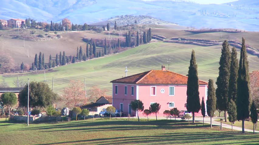 TUSCANY, ITALY-CIRCA 2011-Beautiful farm villa in Tuscany, Italy.