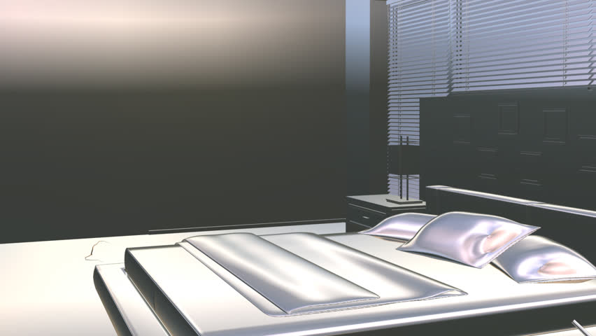 Metallic interior/bedroom and Ivy growing