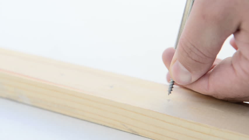 fastening of screws. Close view, HD