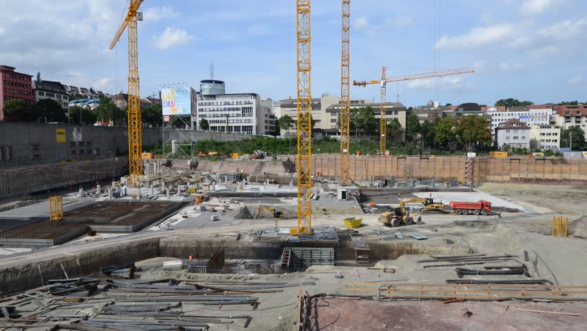 time-lapse of big building site, Stuttgart
Stuttgart, Germany, 2012, 31 of July.  Time lapse shooting of one of the biggest building sites in the important industrial town.