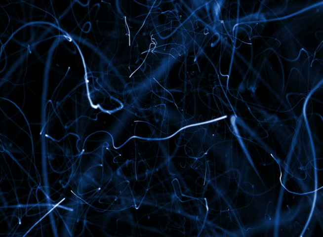 PAL - Motion 283: Streaming blue ribbons of light ripple and pulse (Loop).