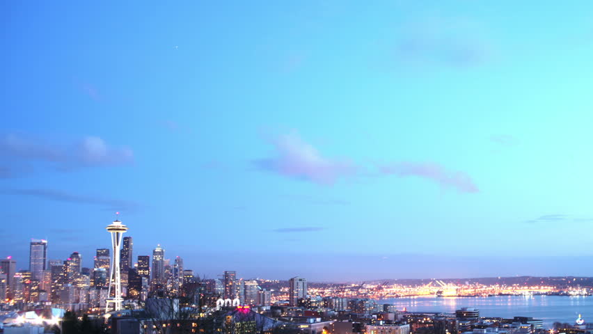 HD Seattle Day/Night Transition Time Lapse