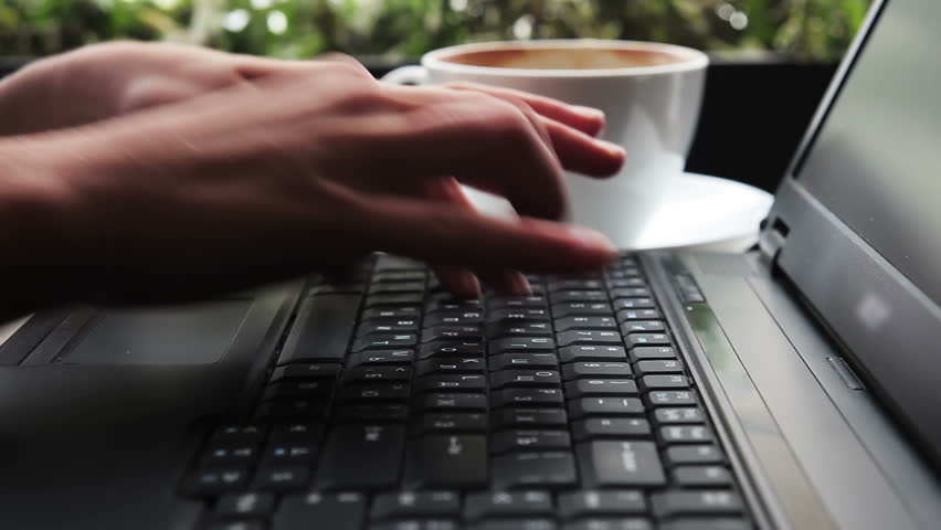 girl typing