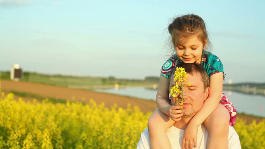 piggyback ride. camera  stabilizer shot.