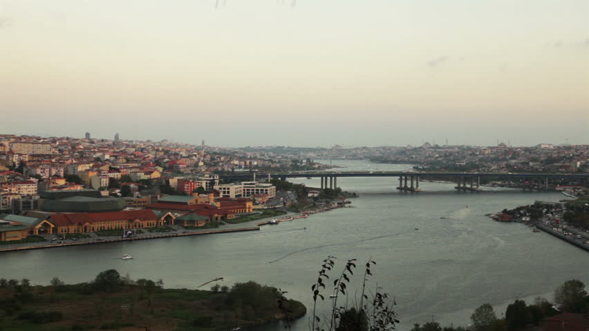 golden horn at istanbul turkey pan shoot