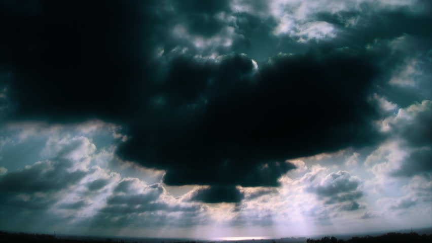 Time Lapse Sunset Clouds - BW