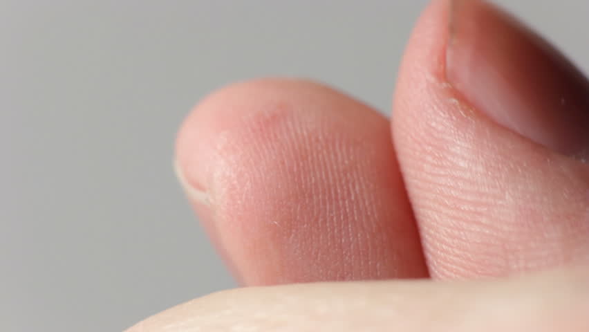 Press out a blood drop from a finger