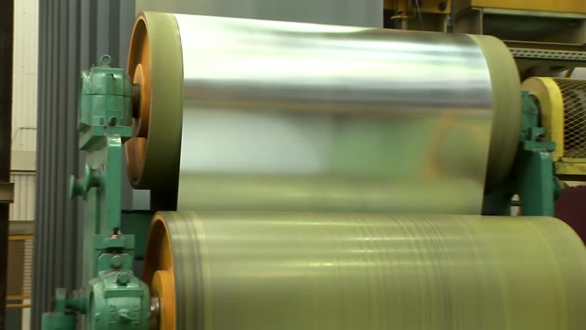 Coated steel tape at the Steel Mill conveyor