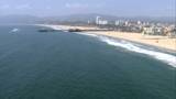 Flying around Los Angeles pacific coast.