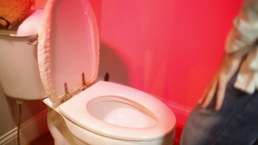 throwing up in a toilet