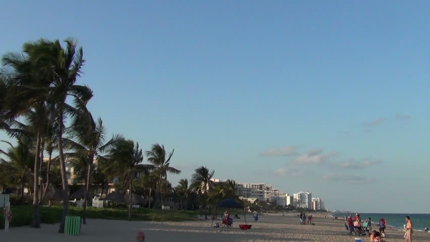 FORT LAUDERDALE - OCTOBER 24: Tourists enjoy an afternoon on Fort Lauderdale Beach on October 24, 2012 ahead of Hurricane Sandy in the Atlantic