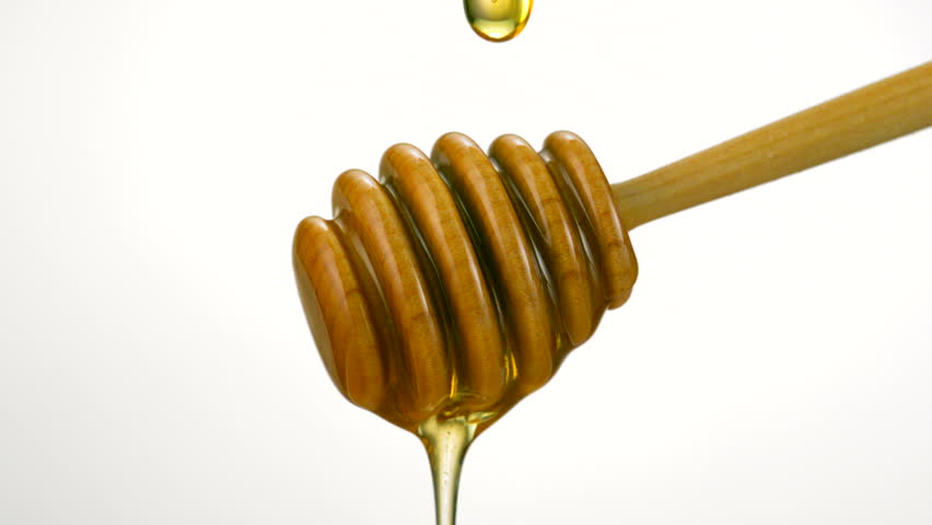 Honey drizzling shooting with high speed camera.