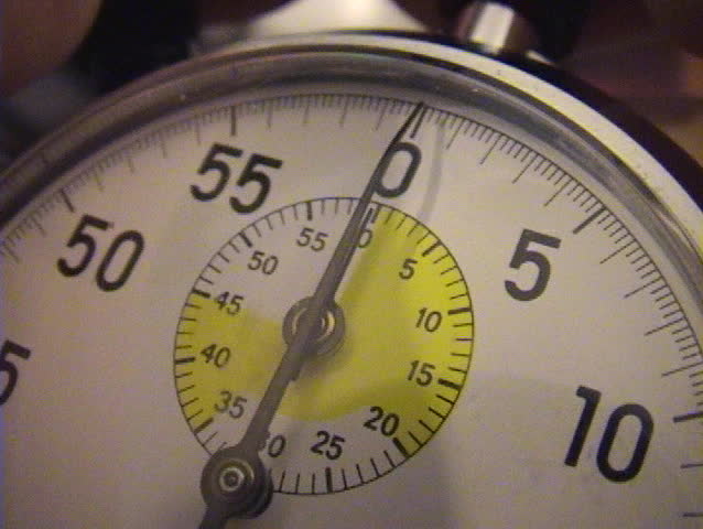 1 minute 12 seconds of stopwatch sweep. Ticking as well.