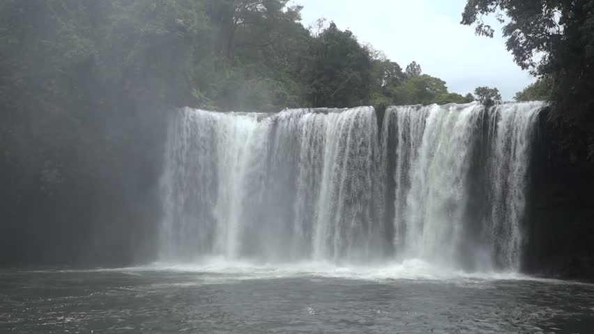 BOLAVEN PLATEAU - AUGUST 25: View on Tat Champee waterfall August 25, 2012 in Bolaven plateau, Laos.