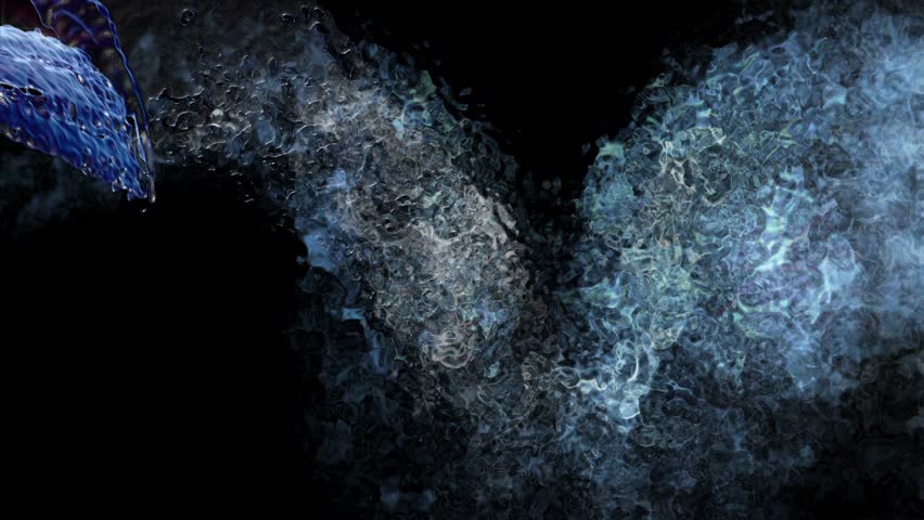 animated transition with water drops, and isolate mask