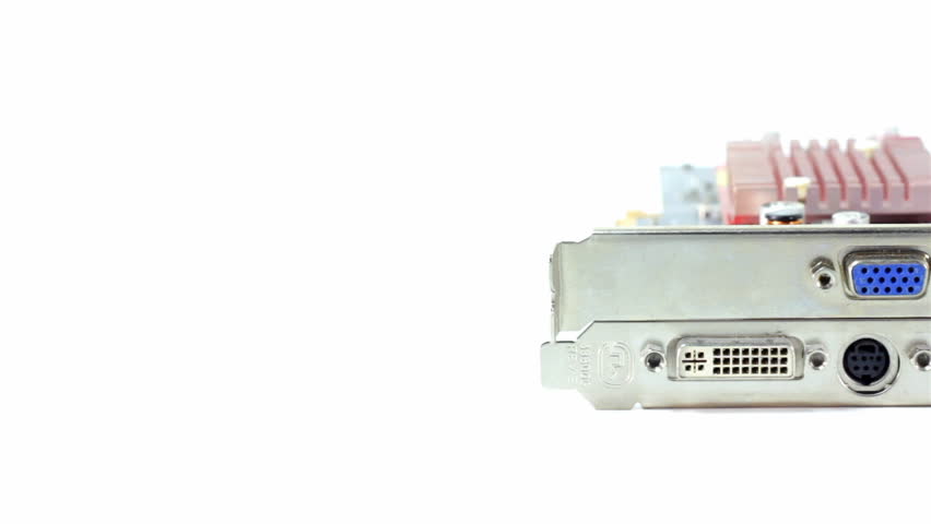Computer Graphic hardware, older inputs for DVI and S-Video. Two card with no cooling hardware.
