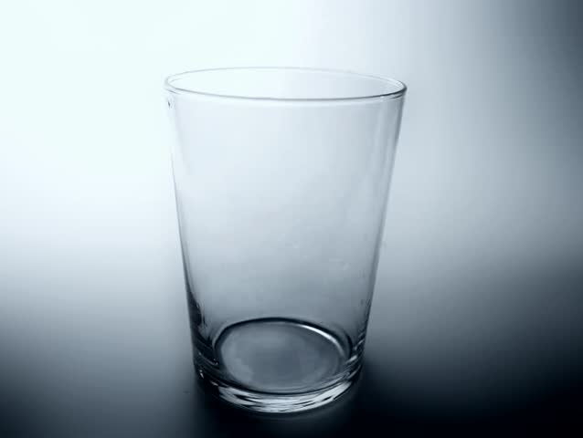 Glass filled with water 