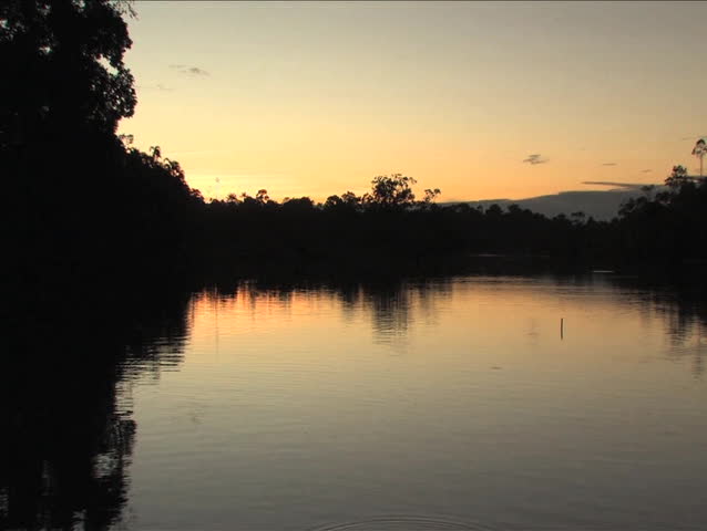 Sunset in the Ecuadorian Amazon