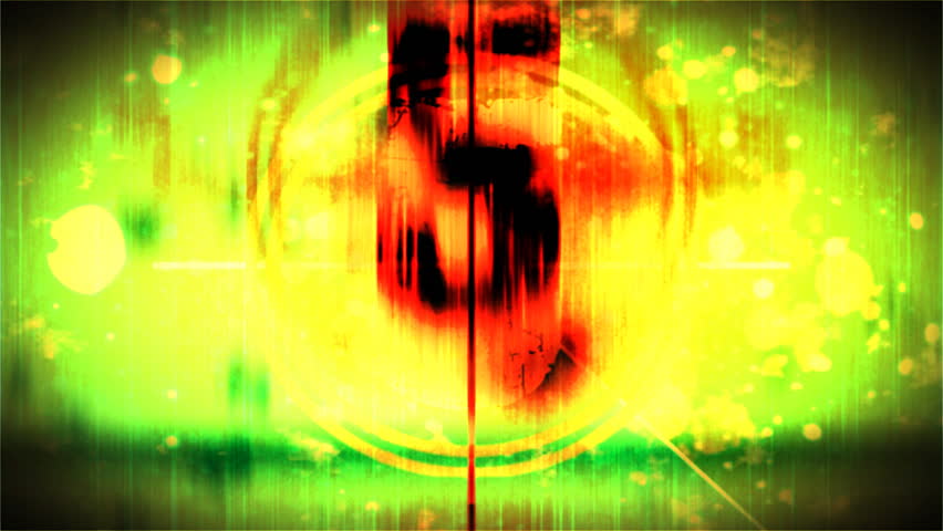 Grunge film leader countdown,projector sound include