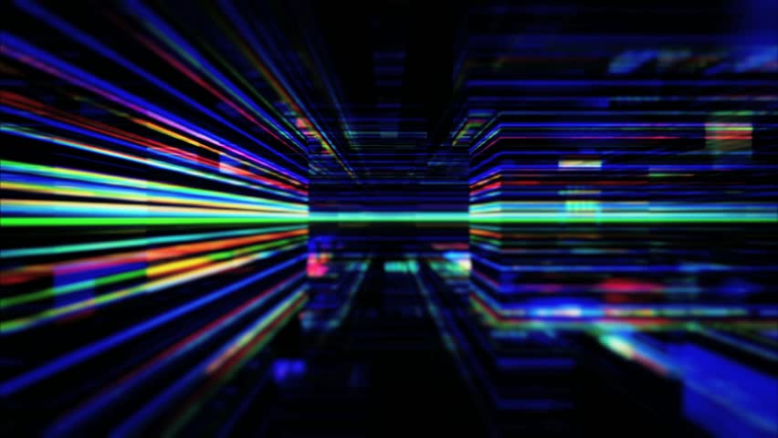 HD - Motion 564: Traveling through a maze of flickering high energy light streaks (Loop).