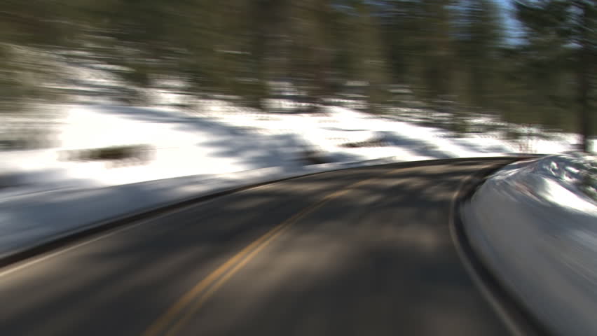 Timelapse driving POV - Driving down the west side of Scott Summit on Highway 3 in California.