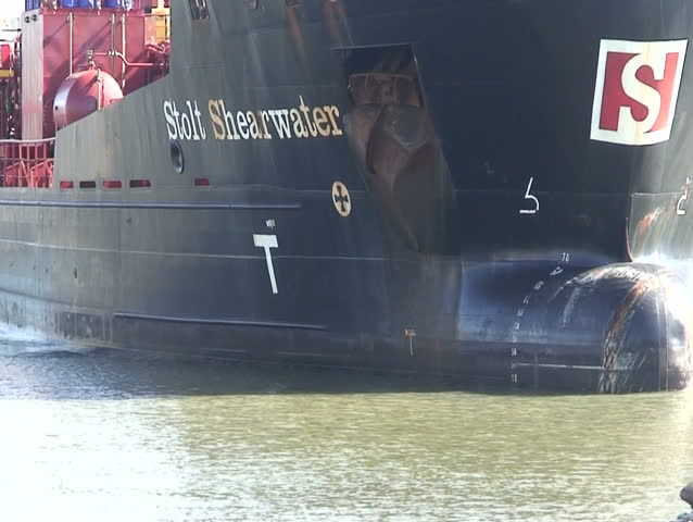 chemical tanker sailing into Liverpool docks