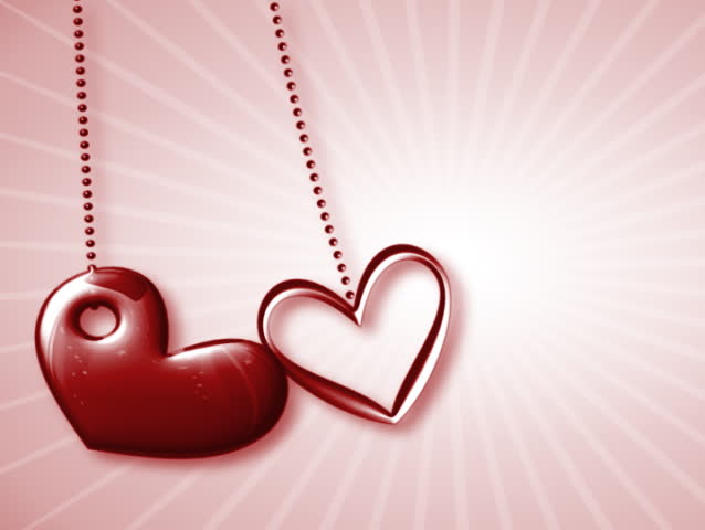 colorful heart shapes swinging on a beaded string 