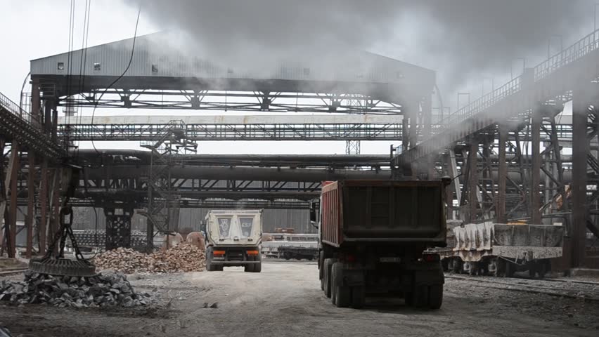 Steel works. Cast iron loading.