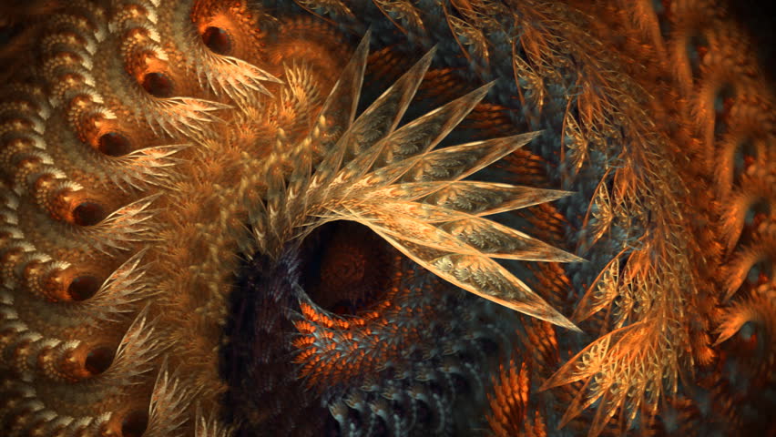 Abstract autumn orange detailed texture spiral seamless loop