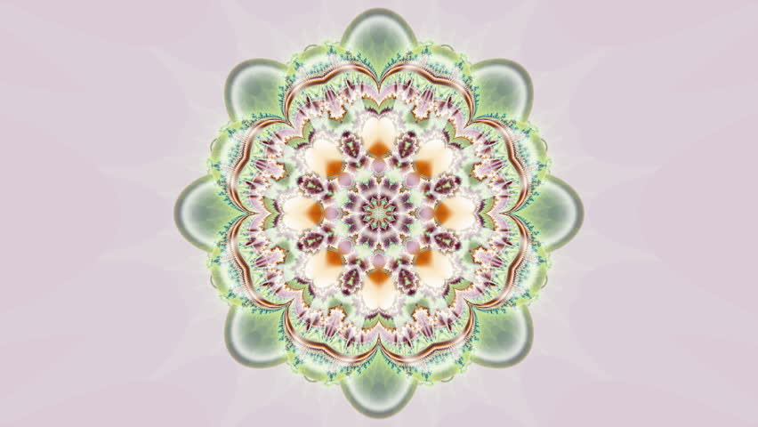 Finely detailed kaleidoscope mandala in pastel colors