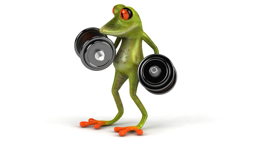 Fun frog with weights 
