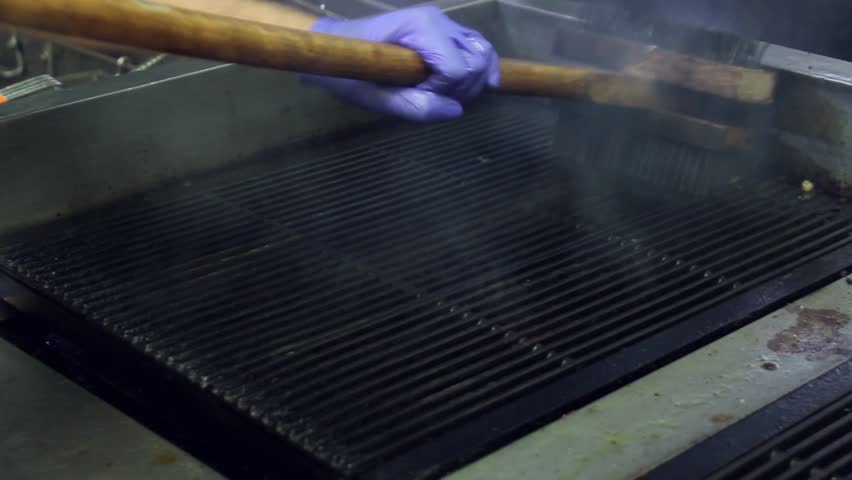 Making burgers on the grill