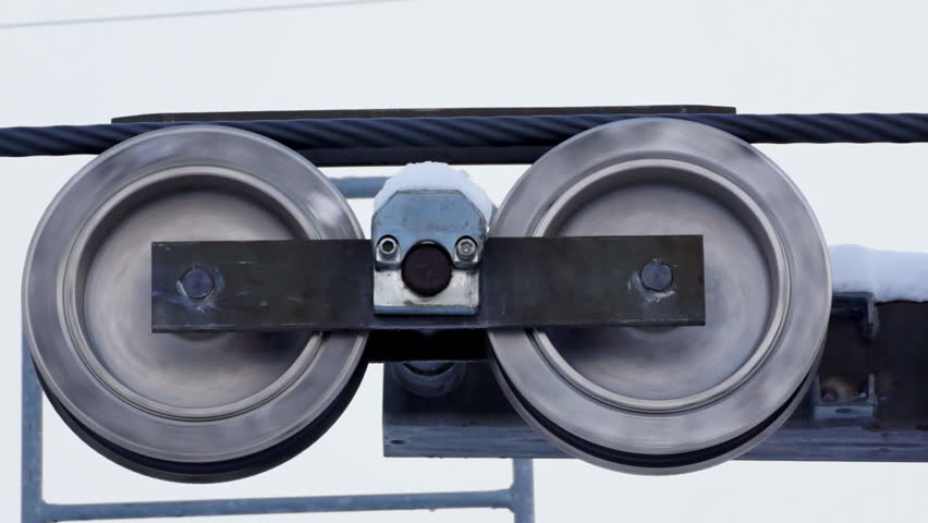Pulley system of a ski lift