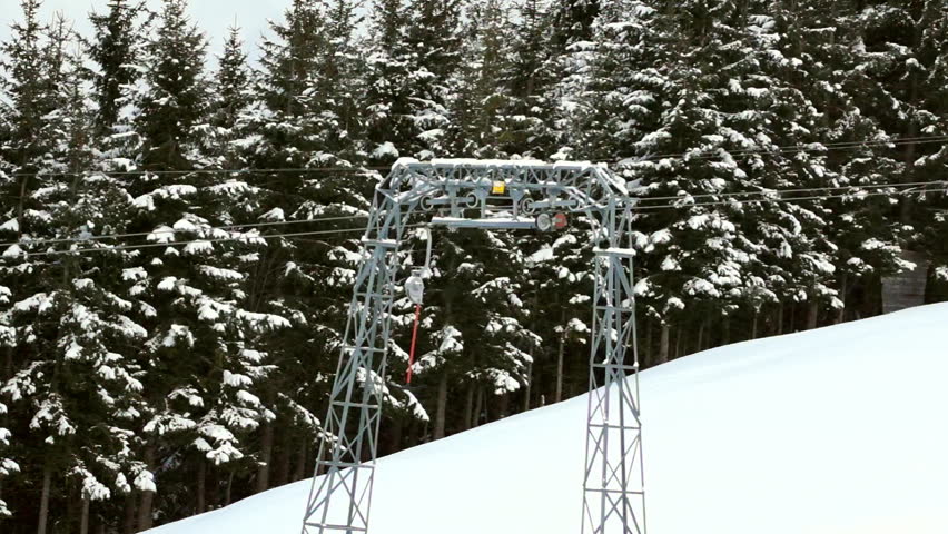 Cable ski-lift in Switzerland