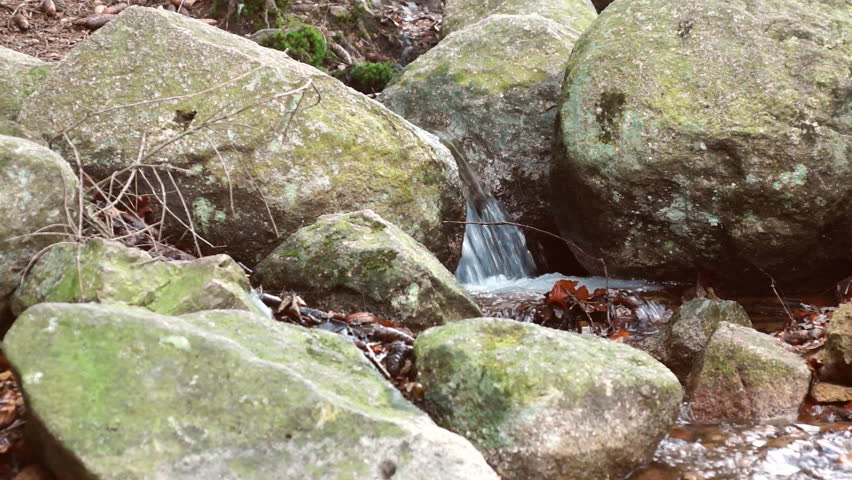 Water flow. This is the begin of the river Donau in germany (europe)