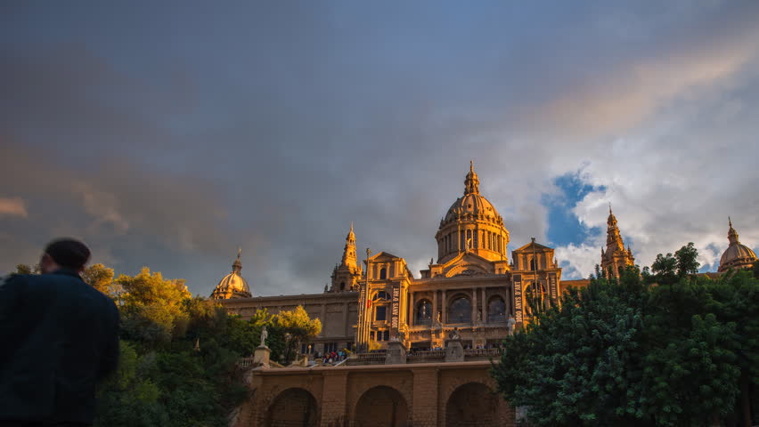 BARCELONA - OCTOBER 28: View of Catalunya National Museum of Art , on October 28, 2012, Barcelona, Spain